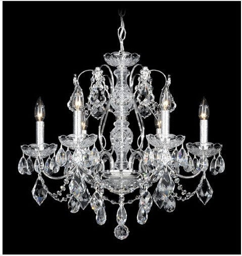 Six-Light Clear Heritage Handcut Crystal Chandelier