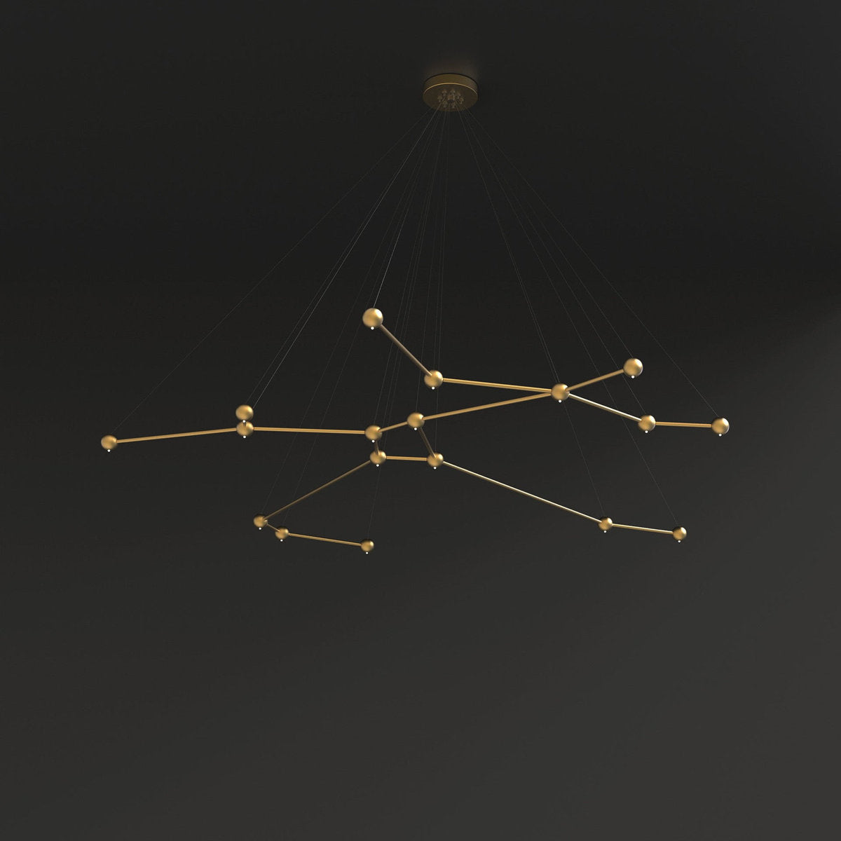 18 - Light Unique Geometric Chandelier