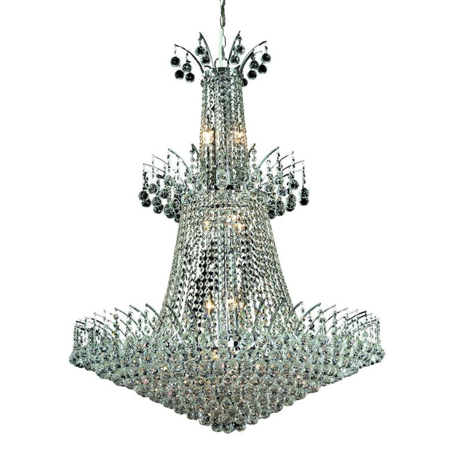 Elegant Lighting Chrome Eighteen-Light