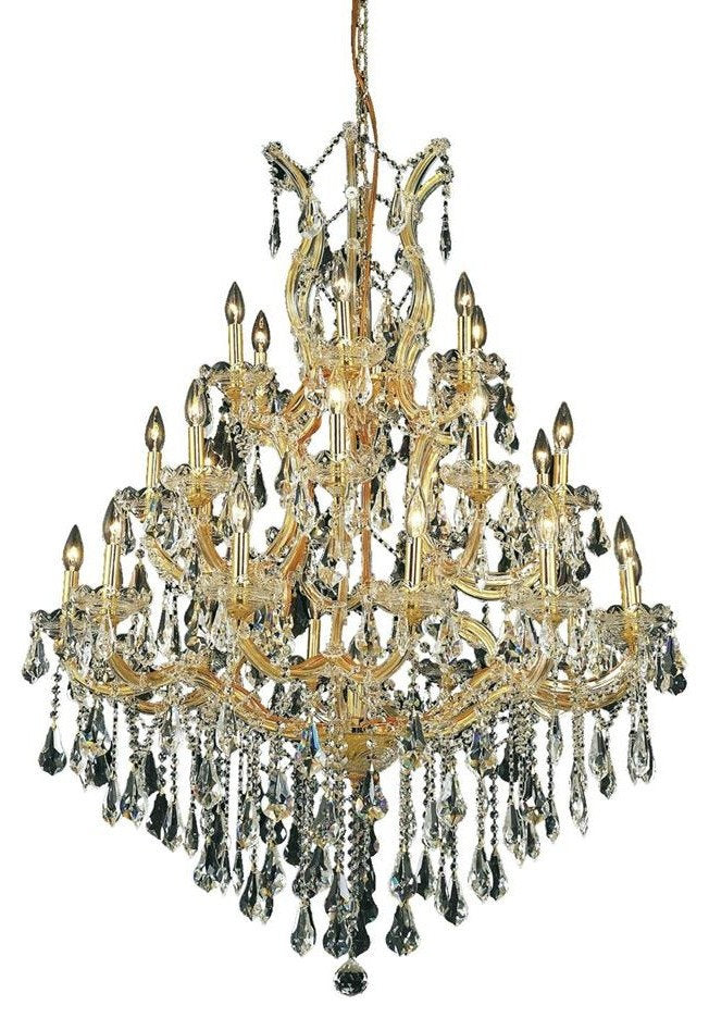 2801 Maria Theresa Collection Large Hanging Fixture, Clear, Royal CutBy Elegant Furniture & Lighting