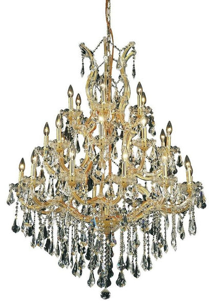 2801 Maria Theresa Collection Large Hanging Fixture, Clear, Royal CutBy Elegant Furniture & Lighting
