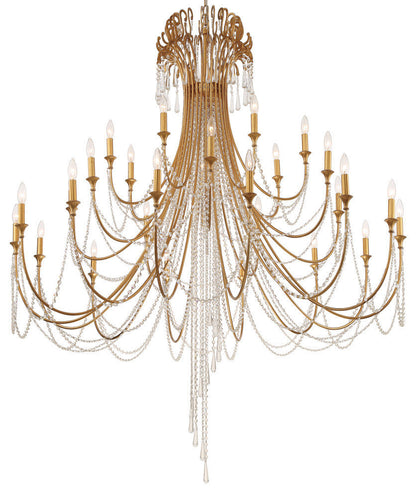 Crystorama Arcadia 28-Light Chandelier Antique GoldBy Crystorama Lighting