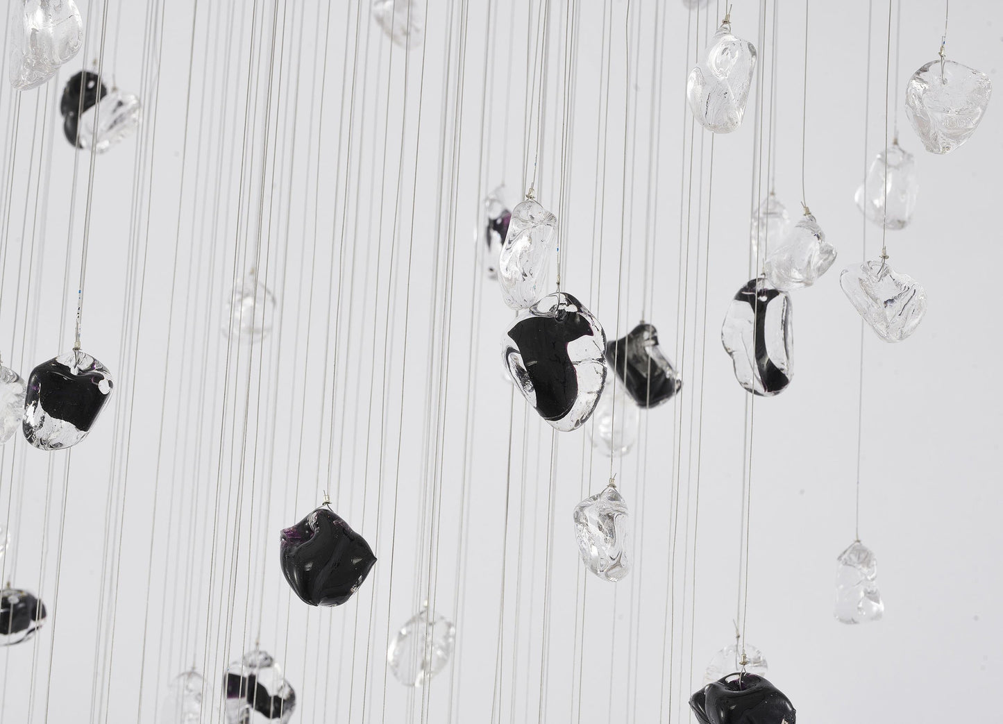 9-Light Chrome Chandelier With Amber And Clear Glass StonesBy Design Living