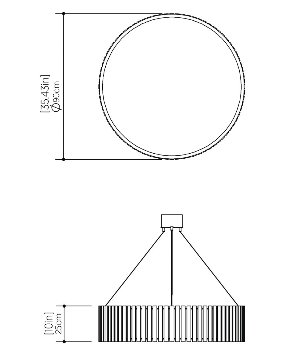 1 - Light LED Chandelier