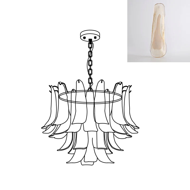 Glass Leaf Chandelier