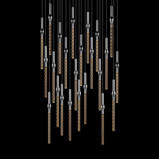 Polished Chrome 24-Light LED Pendant
