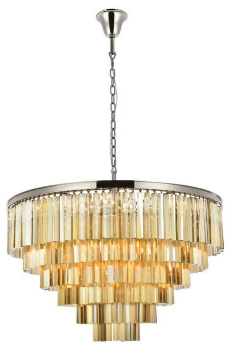 Elegant Lighting 1201D44-GT/RC Sydney 33 Light 44"W Crystal - Polished NickelBy Elegant Furniture & Lighting