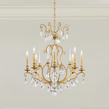 Schonbek Rn3871N-22H 8 Light Crystal Chandelier, Heirloom GoldBy Schonbek
