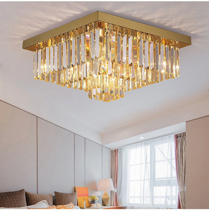 Bagnolo in Piano | Gold Square Crystal Chandelier, 39.4''By Miron Demid LLC