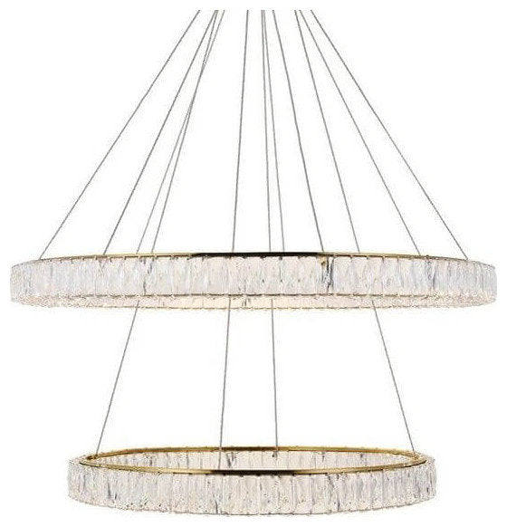 Elegant Lighting Monroe Chandelier, Gold, 42.00By Elegant Furniture & Lighting