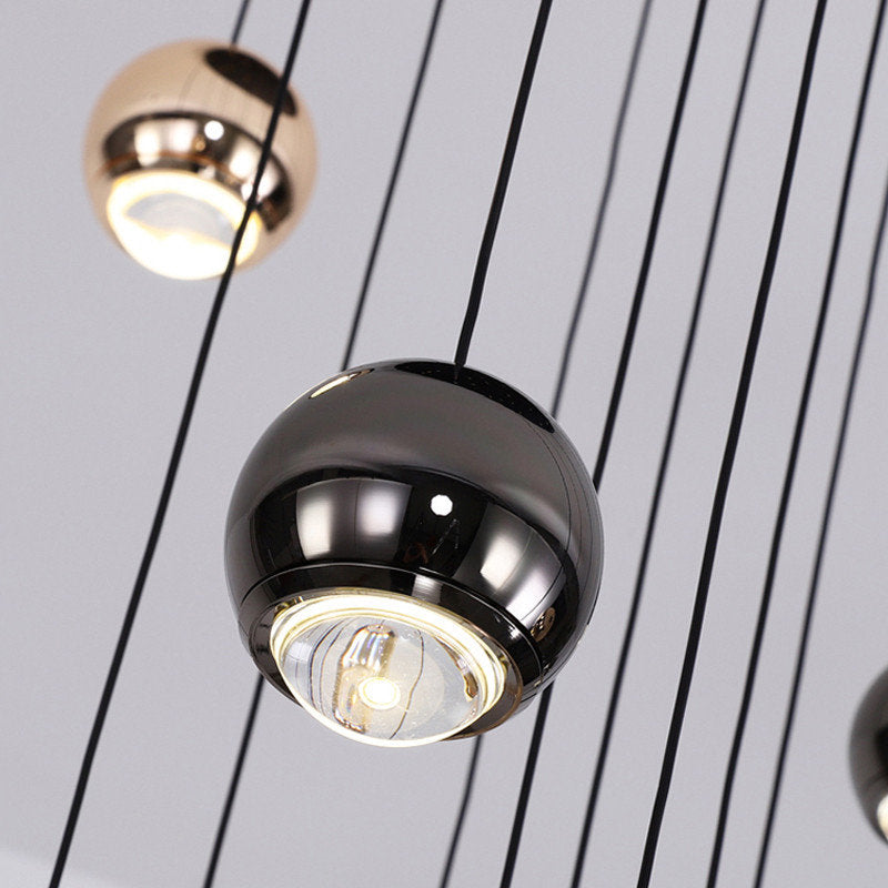 MIRODEMI? Laigueglia | Crystal LED Chandelier with Hanging Balls, Gold, 36 Lights, Cool Light, DimmableBy Miron Demid LLC