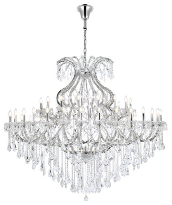 Elegant Lighting 2800G72/RC Maria Theresa 49 Light 72"W Crystal - ChromeBy Elegant Furniture & Lighting