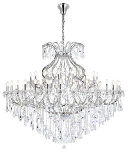 Elegant Lighting 2800G72/RC Maria Theresa 49 Light 72"W Crystal - ChromeBy Elegant Furniture & Lighting