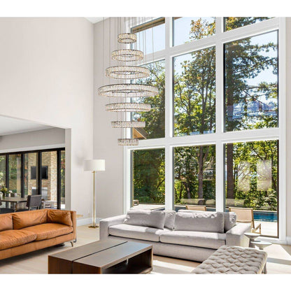 Monroe 7 Light Chandelier, BlackBy Elegant Furniture & Lighting