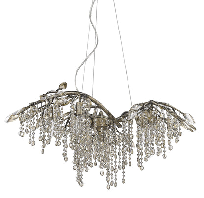 Golden Lighting 9903-6 MG Autumn Twilight 6 Light Chandelier in Mystic GoldBy Golden Lighting
