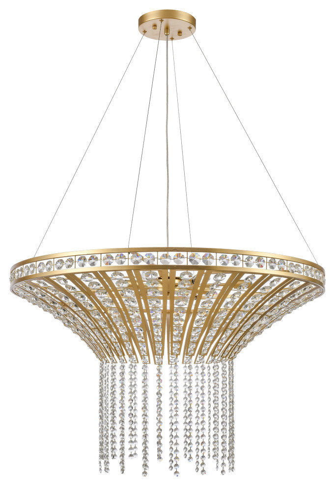 Fantania 36'' Wide 8-Light Chandelier Champagne GoldBy ELK Group International