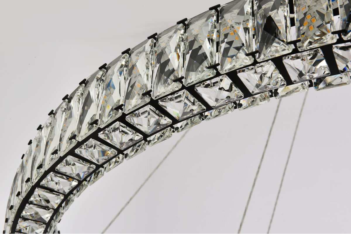 Modern Black 2-Light PendantBy Elegant Furniture & Lighting