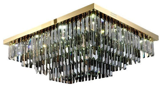 Gio Smoke Gray Crystal Ceiling Chandelier, 100cmx80cmBy Morsale.com