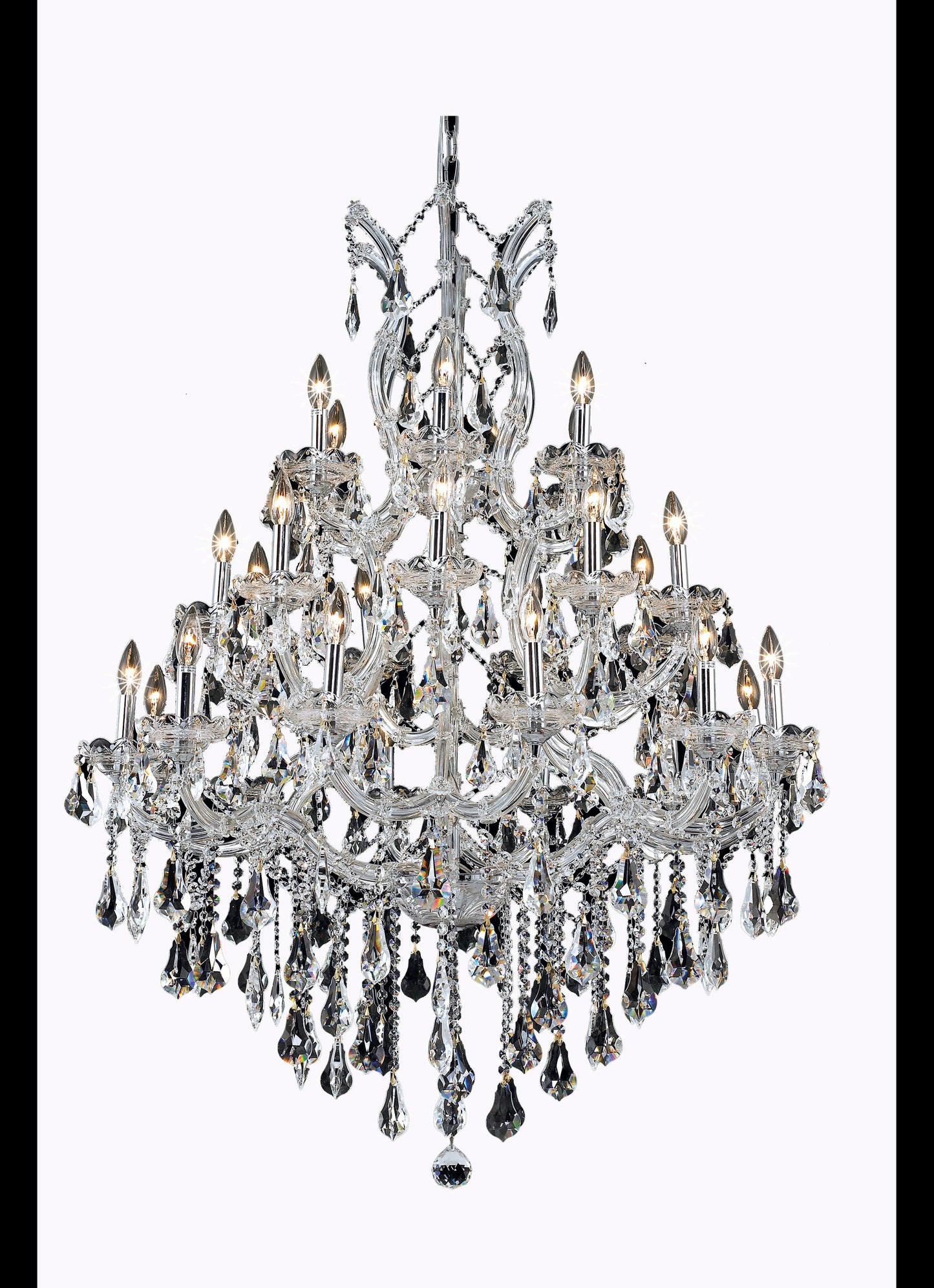 2801 Maria Theresa Collection Large Hanging Fixture, Clear, Royal CutBy Elegant Furniture & Lighting