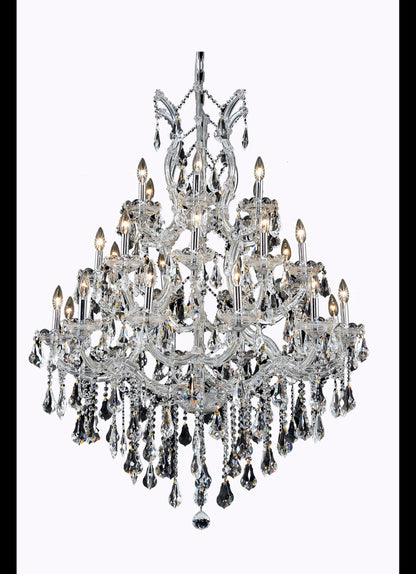 2801 Maria Theresa Collection Large Hanging Fixture, Clear, Royal CutBy Elegant Furniture & Lighting