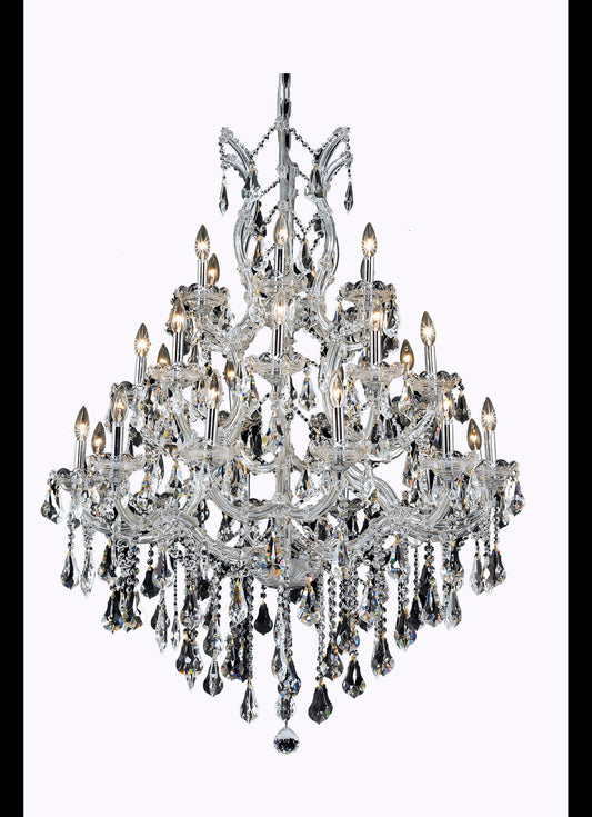 2801 Maria Theresa Collection Large Hanging Fixture, Clear, Royal CutBy Elegant Furniture & Lighting