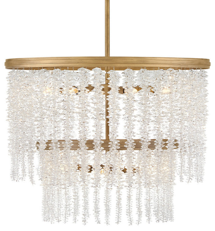 Fredrick Ramond FR41495 Rubina 10 Light 26"W Crystal Waterfall - Burnished GoldBy Hinkley