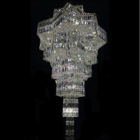 Luxury Extra Large Plaza Multi-Tier Crystal Chandelier, 39.4D"x70.9H"By LYFAIRS