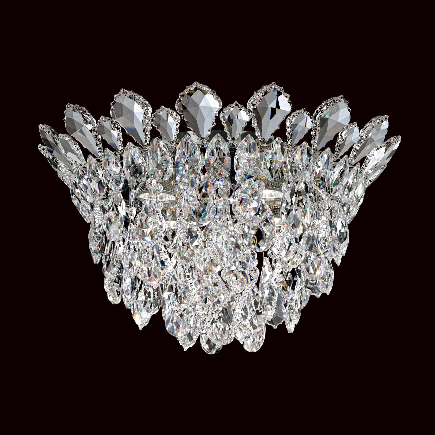 Trilliane Strands 4-Light in Stainless Steel, Clear Heritage CrystalBy Schonbek