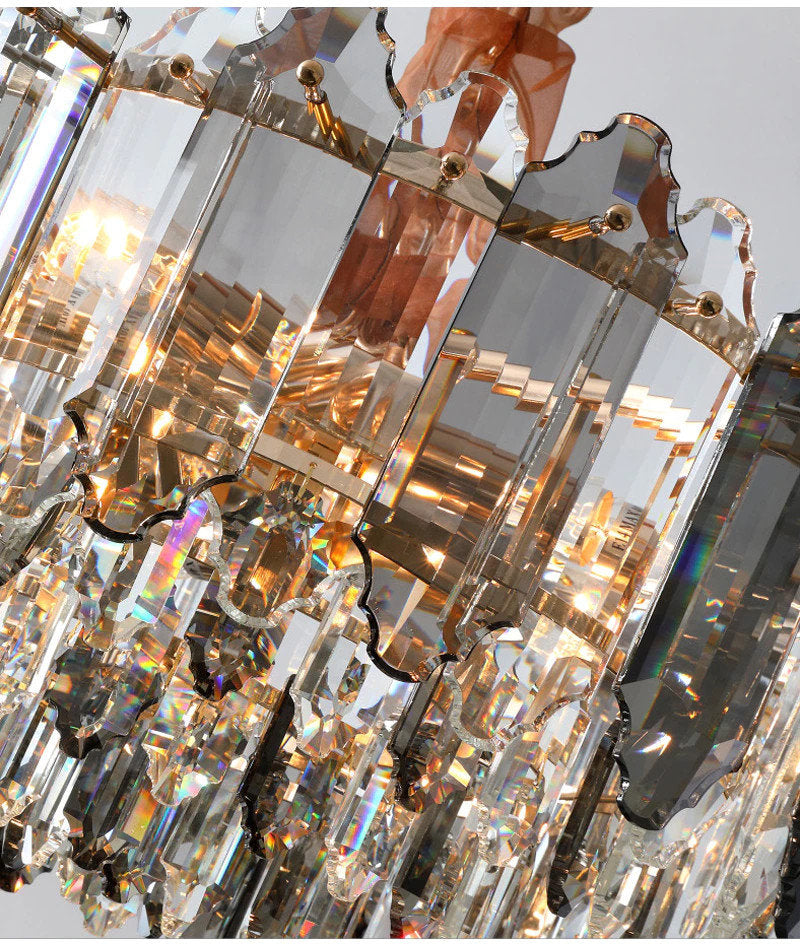 Crystal round chandelier for contemporary  living room, bedroom., 31.5''By Miron Demid LLC
