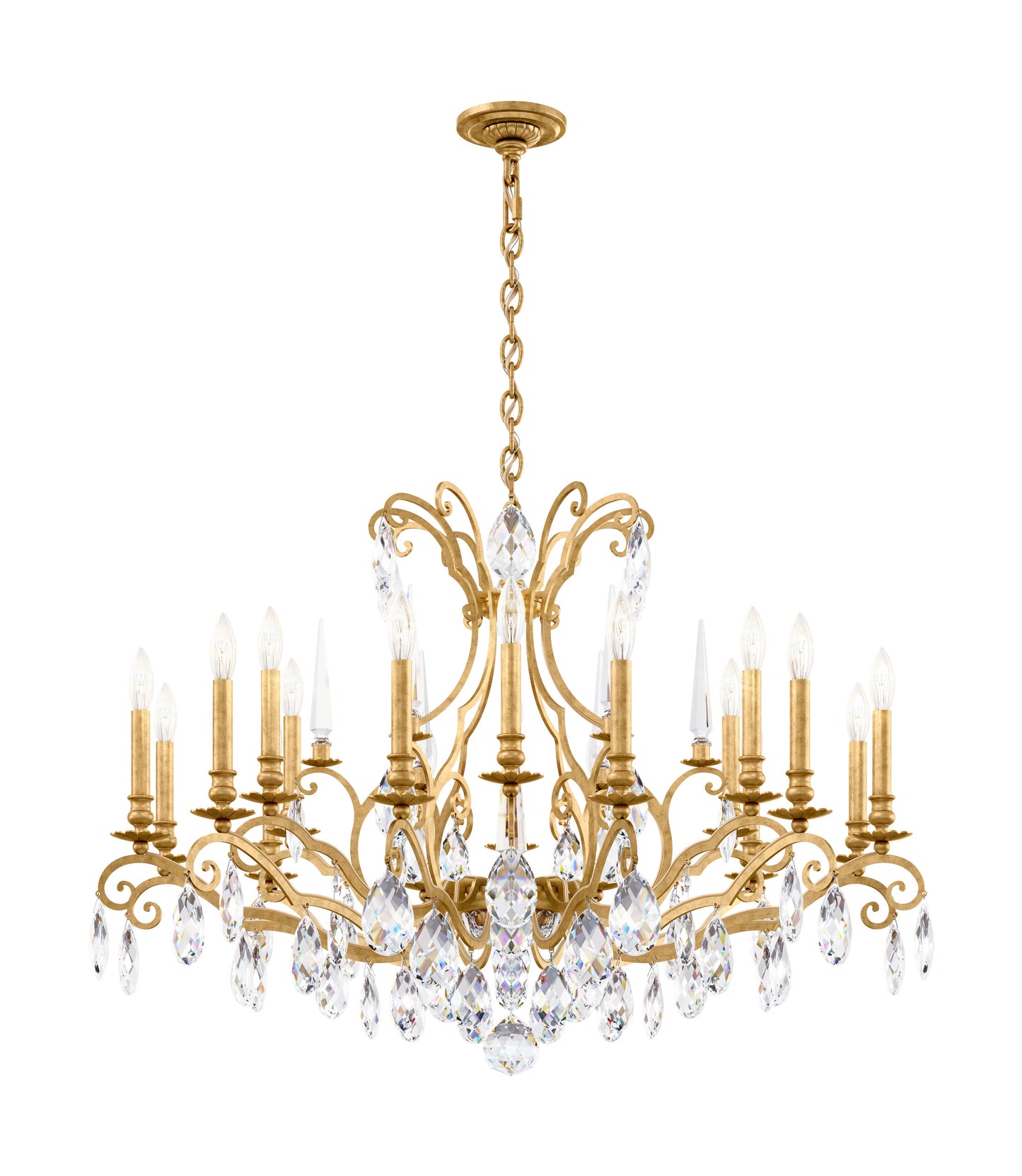 Schonbek Rn3892N-22H 18 Light Crystal Chandelier, Heirloom GoldBy Schonbek