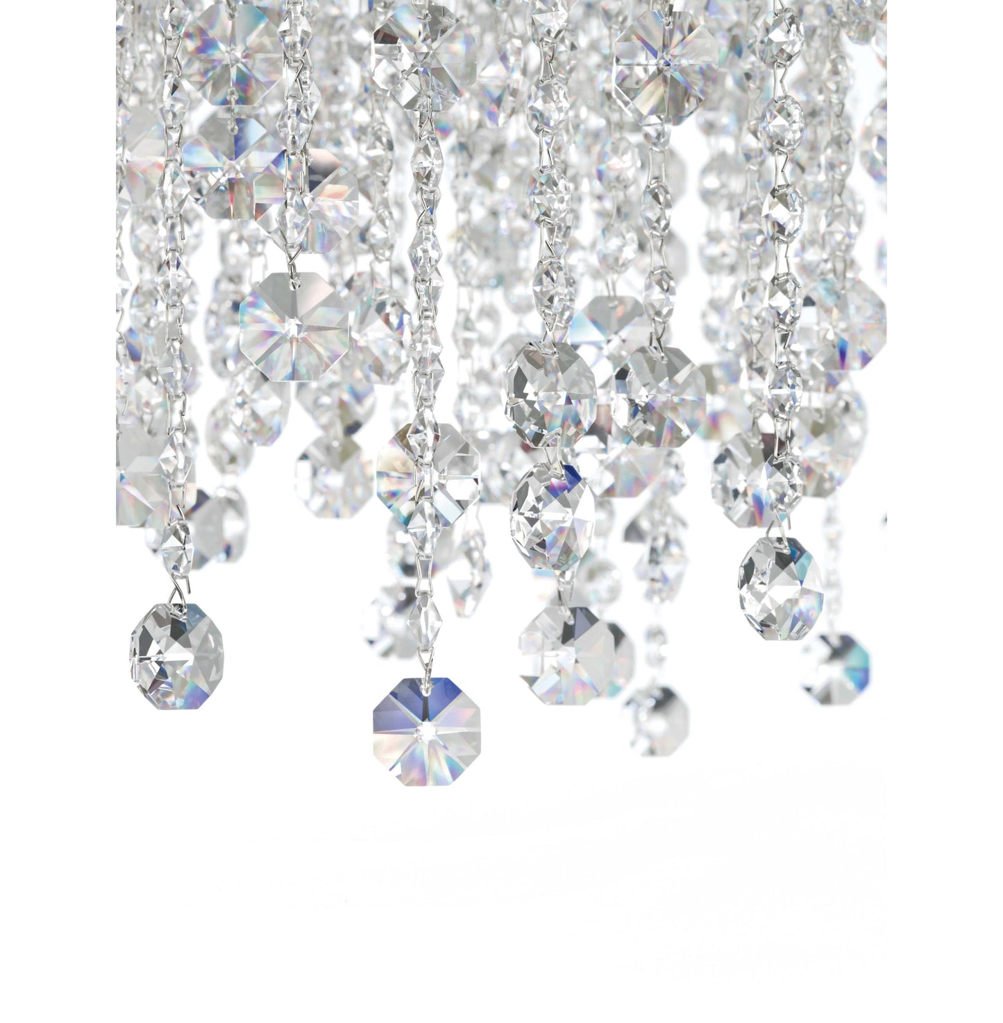 Chantant 6-Light Close to Ceiling in Stainless Steel With Clear Heritage CrystalBy Schonbek