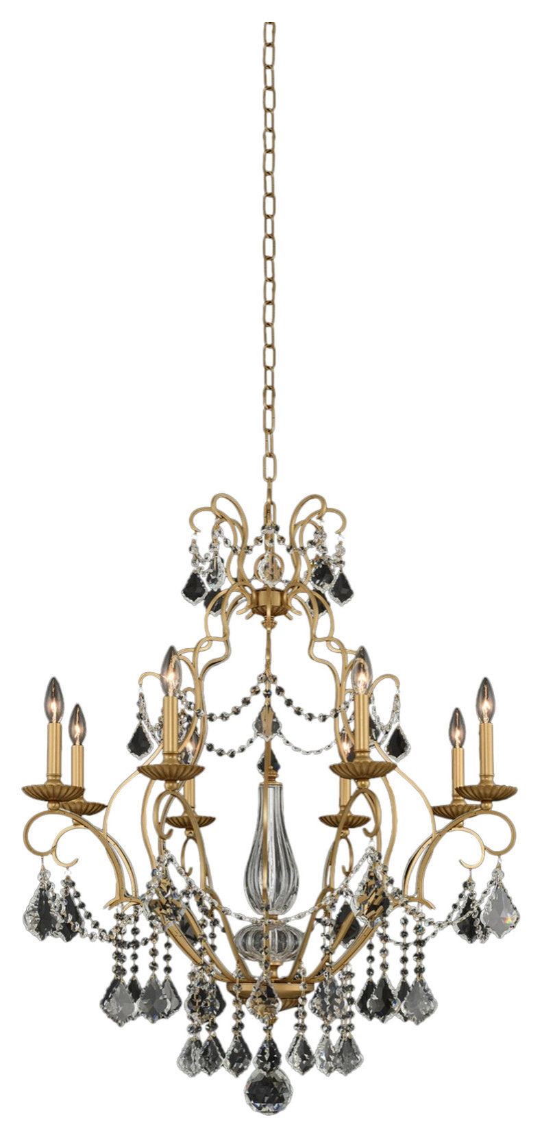 Elise 32x39" 8-Light Modern Classics Chandelier by AllegriBy Allegri Crystal by Kalco Lighting