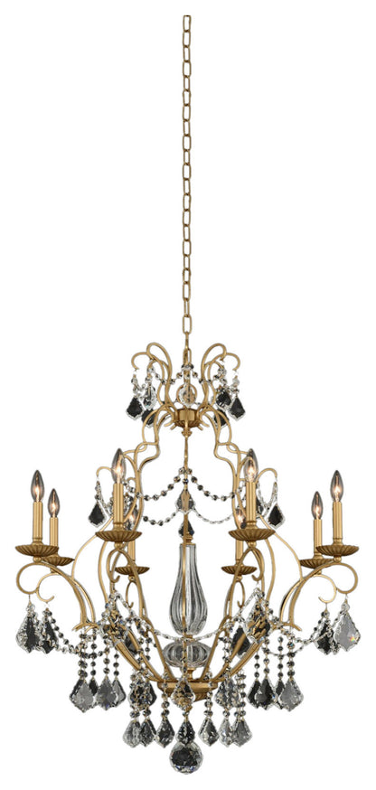 Elise 32x39" 8-Light Modern Classics Chandelier by AllegriBy Allegri Crystal by Kalco Lighting