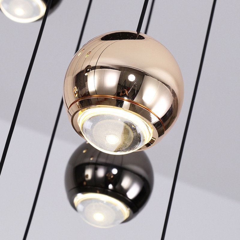 MIRODEMI? Laigueglia | Crystal LED Chandelier with Hanging Balls, Gold, 36 Lights, Cool Light, DimmableBy Miron Demid LLC