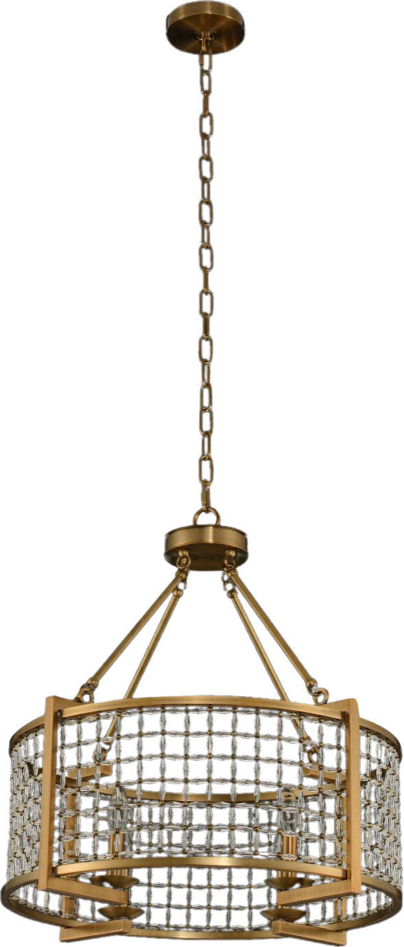 Verona Pendant, Brushed Pearlized Brass, 24"By KALCO LIGHTING