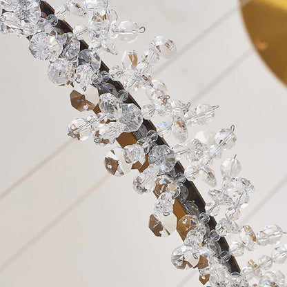 Versoix | Creative Crystal LED Pendant Light in the Shape of Rings, Dia15.7+23.6+31.5", Cool LightBy Miron Demid LLC