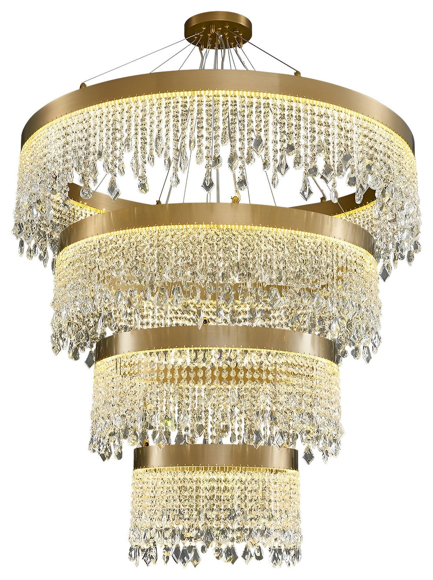 Loda | Multi-level Chic Large Crystal Chandelier, Warm Light 3000kBy Miron Demid LLC