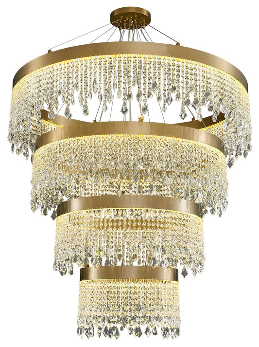 Loda | Multi-level Chic Large Crystal Chandelier, Warm Light 3000kBy Miron Demid LLC