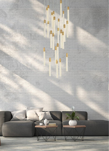 Elegant Lighting 2067G42 Weston 25 Light 42"W LED Crystal Multi - Satin GoldBy Elegant Furniture & Lighting