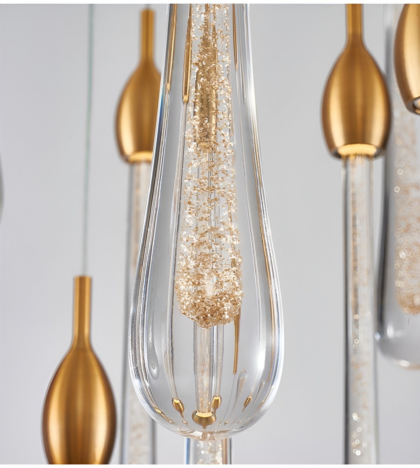 Castagniers | Staircase Gold Crystal Chandelier, 36 Lights (2)By Miron Demid LLC
