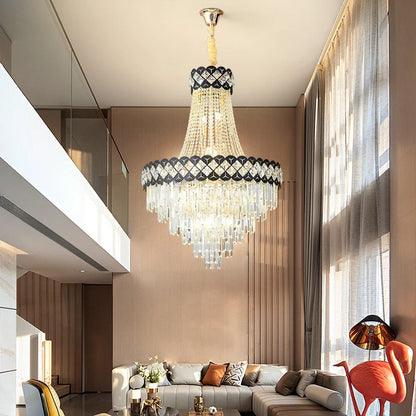 Chateauneuf-Grasse | Classical Duplex Crystal Chandelier, Dia23.6xh35.4" / Dia60xh90cm, Warm LightBy Miron Demid LLC