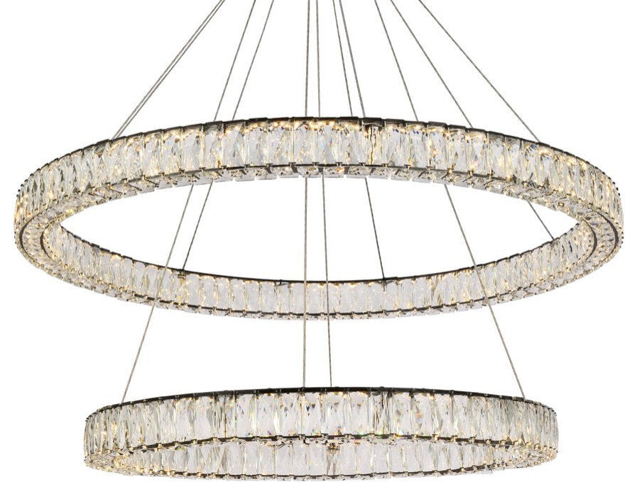 Modern Black 2-Light PendantBy Elegant Furniture & Lighting