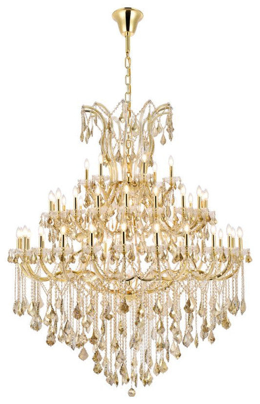 Elegant Lighting 2800G60-GT/RC Maria Theresa 49 Light 60"W - ChromeBy Elegant Furniture & Lighting