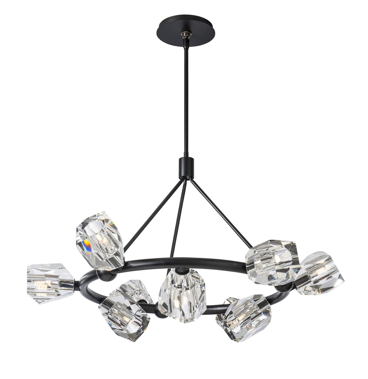 Gatsby 9-Light Ring Pendant - Black - CrystalBy Hubbardton Forge