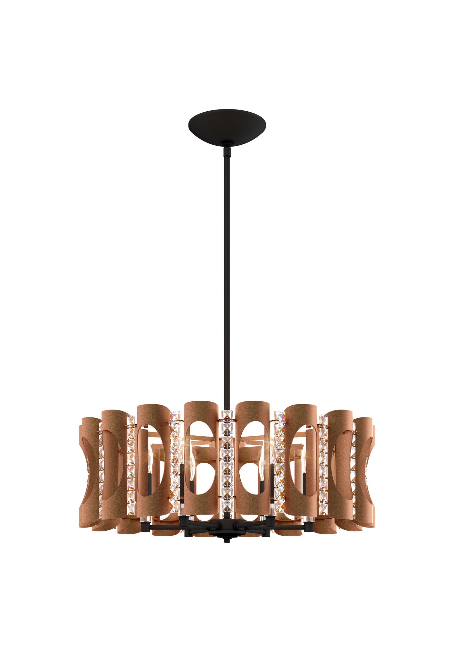 Schonbek Mr1006N-800H 6 Light Crystal Pendant, Corten SteelBy Schonbek