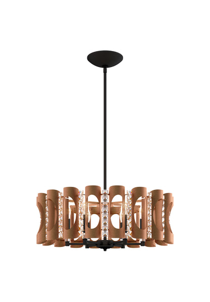 Schonbek Mr1006N-800H 6 Light Crystal Pendant, Corten SteelBy Schonbek