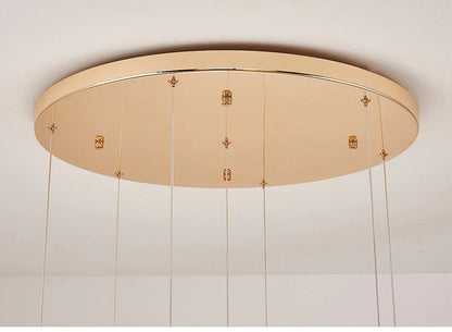 Cannero Riviera | Luxury Gold Ring Pendant Lighting, 14 LightsBy Miron Demid LLC