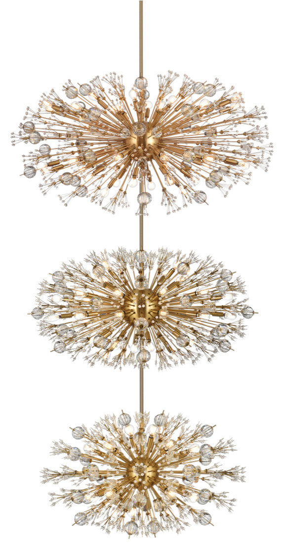 Elegant Lighting 50" Three Tiers Crystal Starburst ChandelierBy Elegant Furniture & Lighting