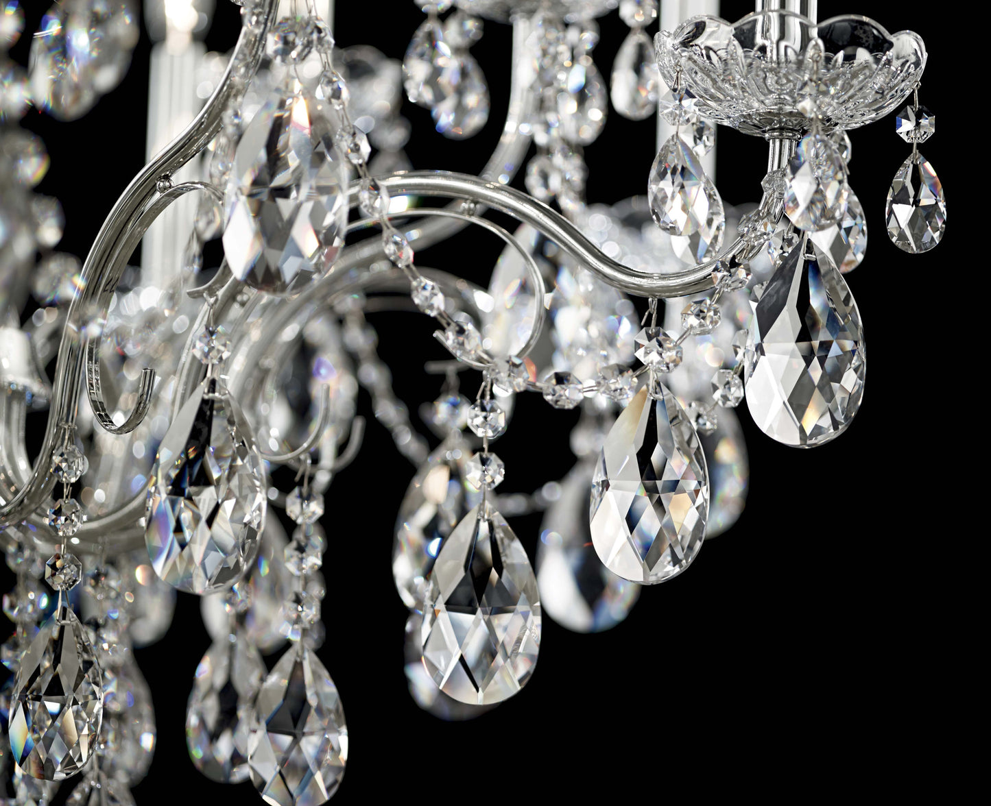 Schonbek St1952N-40S 14 Light Crystal Chandelier, Polished SilverBy Schonbek
