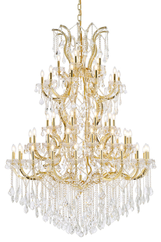 Elegant Lighting 2800G54-GT/RC Maria Theresa 61 Light 54"W - GoldBy Elegant Furniture & Lighting